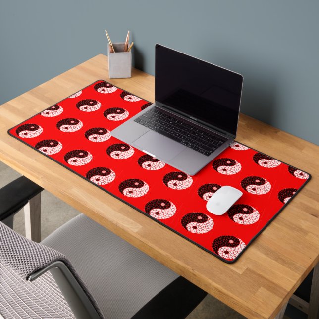 Ying yang motif en rouge (Bureau 2)