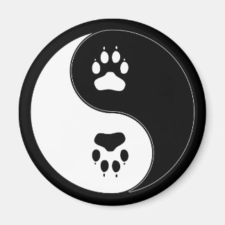 Ying Yang Paw Print Magnet