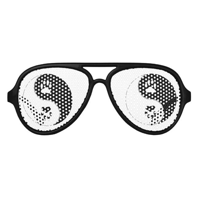 Ying Yang Paw Print Partybrille (Vorderseite)