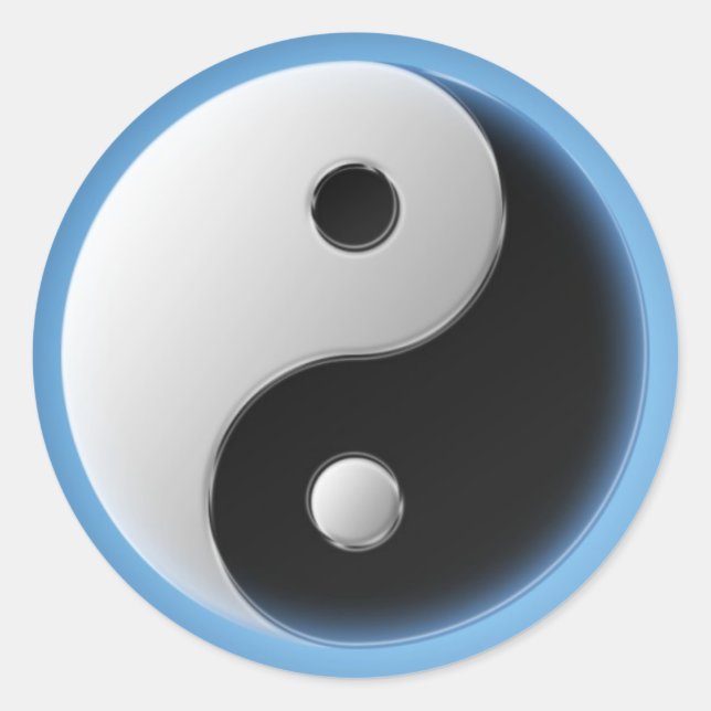 YING YANG RUNDER AUFKLEBER (Vorderseite)