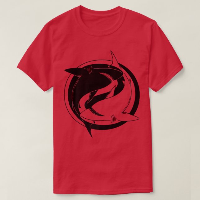 Ying Yang Shark T-Shirt (Design vorne)
