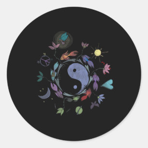 Ying Yang-Shirt, Tai Chi T-Shirt-Design Runder Aufkleber