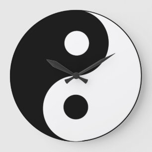 Ying Yang Symbol Große Wanduhr