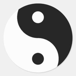 Ying Yang Symbol Runder Aufkleber