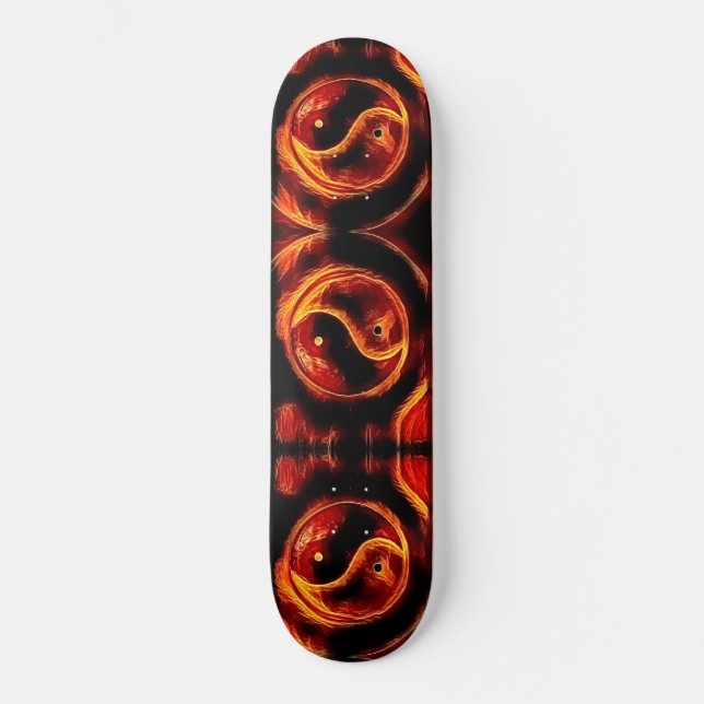 Ying Yang Symbol Skateboard (Vorderseite)