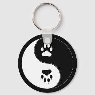 Ying Yang Tatzen-Druck Schlüsselanhänger