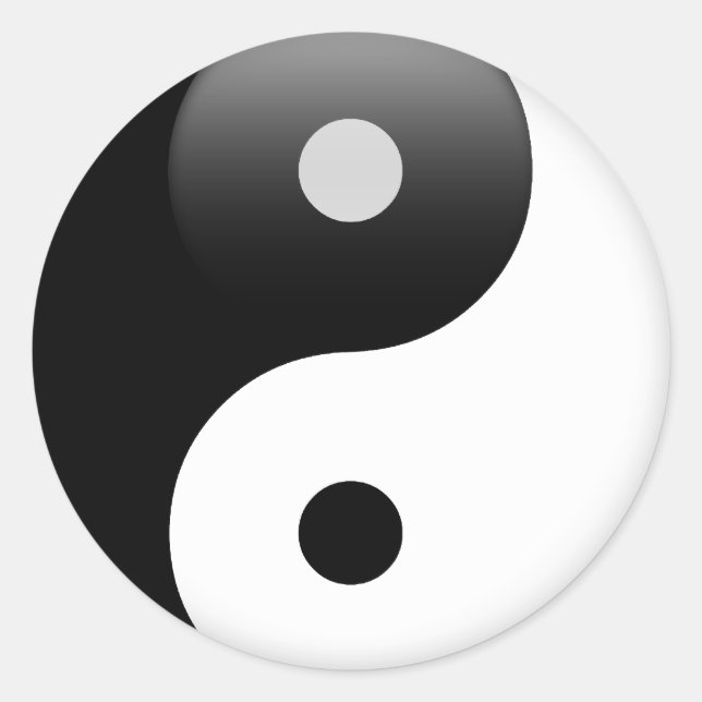 Ying Yang - Yin und Yang Taoismus Runder Aufkleber (Vorderseite)