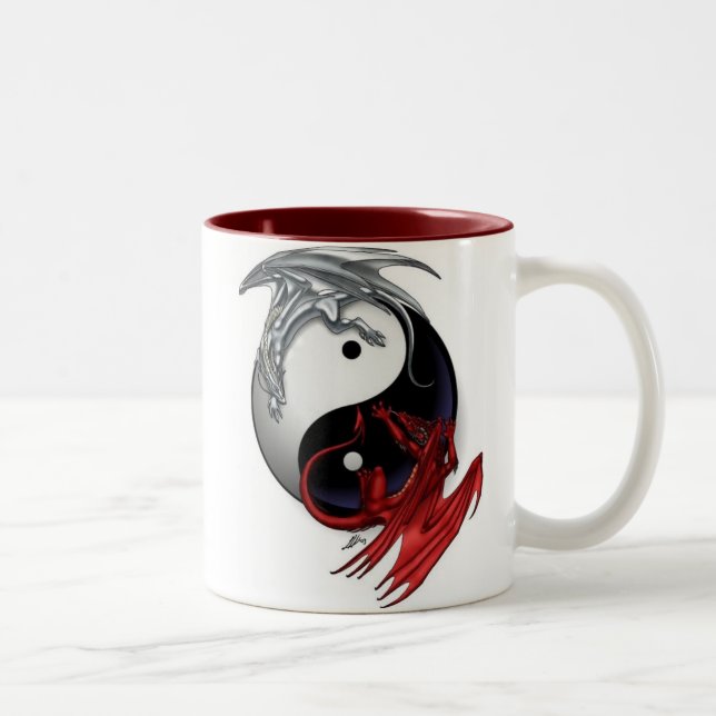 Ying Yang Zweifarbige Tasse (Rechts)