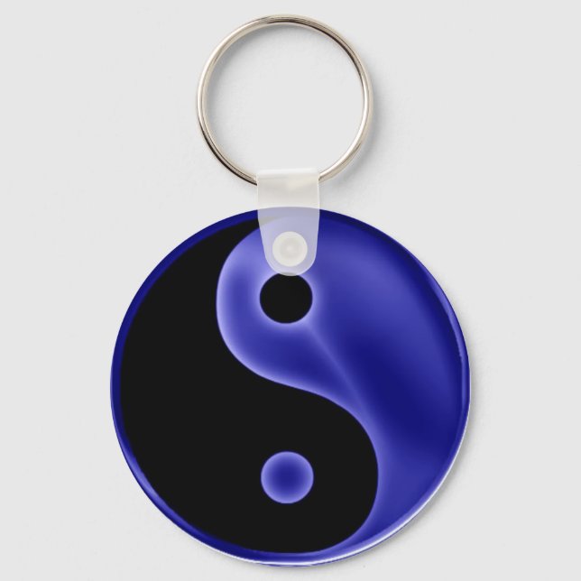 YingYang-blau Schlüsselanhänger (Vorderseite)