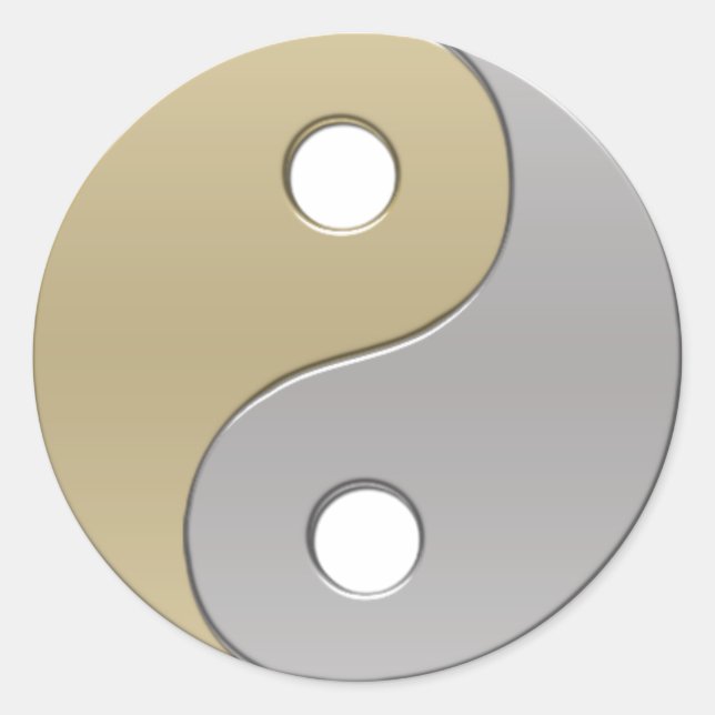 Yinyang Runder Aufkleber (Vorderseite)