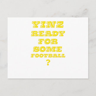 Yinz bereit für Fußball Postkarte