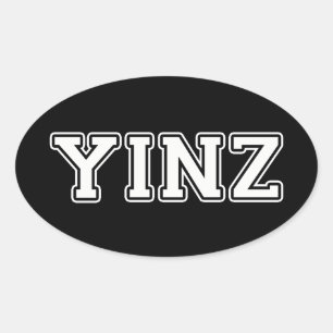 Yinz Ovaler Aufkleber