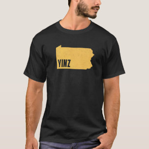 Yinz Pittsburgh Pennsylvania Zuhause Staat Shape D T-Shirt