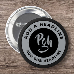 Yinz Runde Spange Benutzerdefiniert Burgh Retro Pg Button
