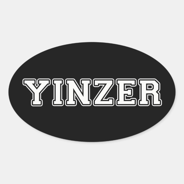 Yinzer Ovaler Aufkleber (Vorderseite)