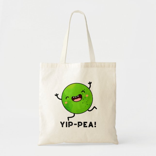 Yip-pea Happy Pea Pun Tragetasche (Vorne)