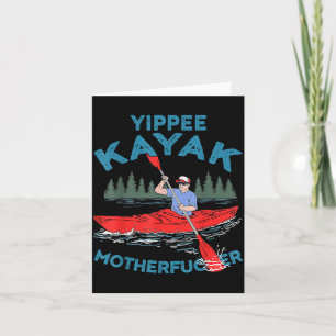 Yippee Kayak Lustiger Kayak-Boot-Segelfan Karte