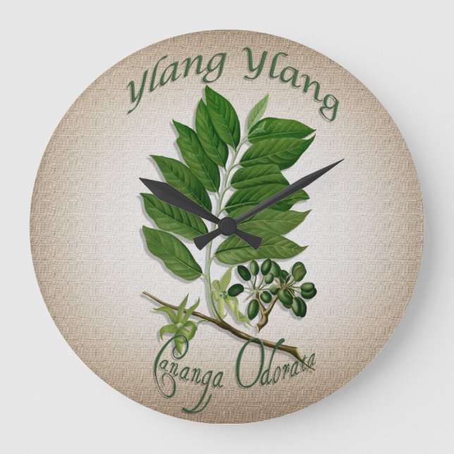 Ylang-Ylang Aromatherapie-Uhr Große Wanduhr (Vorderseite)