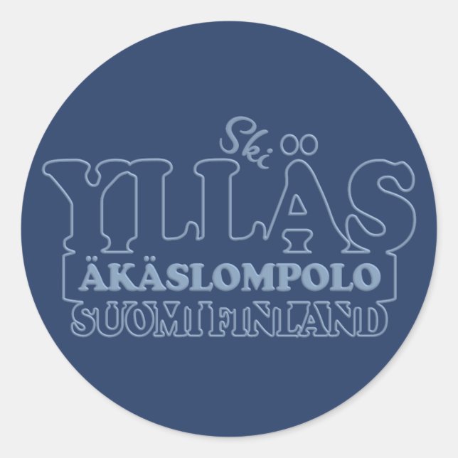 YLLÄS FINLAND-Aufkleber Runder Aufkleber (Vorderseite)