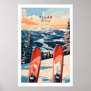 Ylläs Norwegen Ski Poster 1