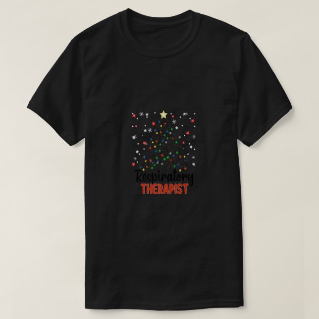 YNBV Atemtherapeut Weihnachtsbaum Xmas PT T-Shirt (Design vorne)