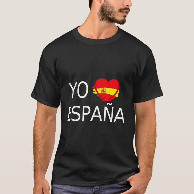 Yo Amo Espaã±eine spanische Flagge Er I Liebe Span T-Shirt (Vorderseite)