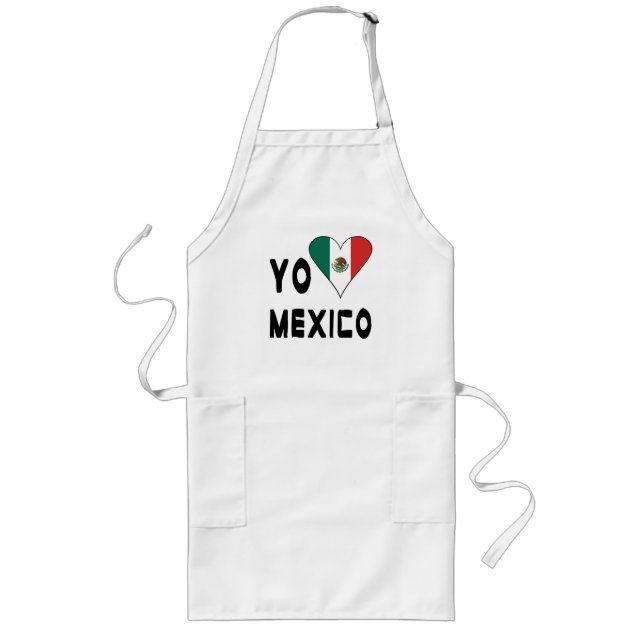 Yo Amo Mexico Lange Schürze (Vorne)