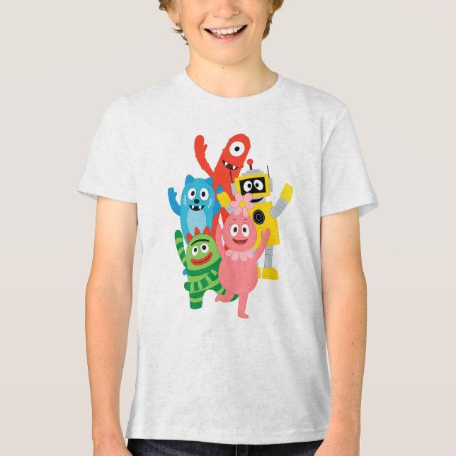 yo gabba gabba Tri-Blend shirt (Vorderseite)