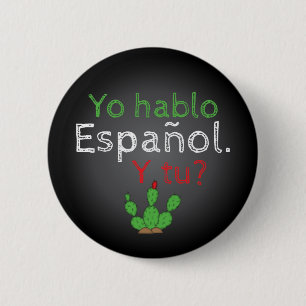 Yo Hablo Español Knopf Button/Botón Button