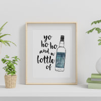 Yo Ho Ho Bouteille de rhum | Impression d'art
