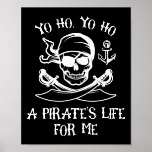 Yo Ho Ho Ho ein Piratenleben für mich Spooky Skele Poster