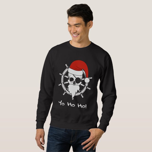 Yo Ho Ho Pirate Christmas Nautical Sweatshirt (Vorne ganz)