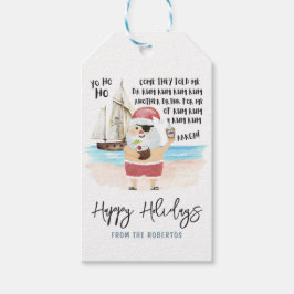 Yo Ho Ho Pirate Santa Rum Weihnachten Geschenkanhänger