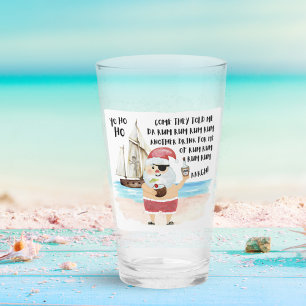 Yo Ho Ho Pirate Santa Rum Weihnachts-Bar Glas
