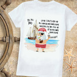 Yo Ho Ho Pirate Santa Ship Rum Funny Christmas T-Shirt<br><div class="desc">Ahoy! Fügen Sie Ihrem Weihnachtsschrank ein wenig Spaß mit diesem Weihnachtsfest-T - Shirt hinzu, der eine Pirat-Drehung in das Lied von "The Little Drummer Boy" setzt. Ein Aquarellpirate Santa am Strand mit einem tropischen Kokosnuss-Getränk in der einen Hand und einer Flasche Rum in der anderen und Piraten Schiff und Ozean...</div>