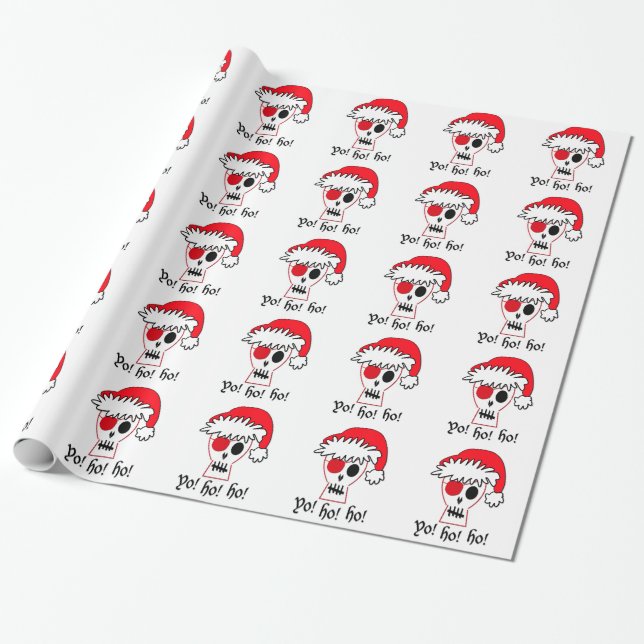 Yo ho ho Weihnachtspiraten-Packpapier Geschenkpapier (Ungerollt)