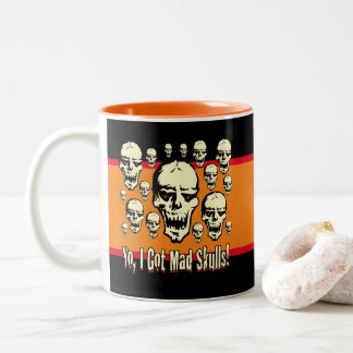 Yo I Got Mad Skulls Stripe Gfx Zweifarbige Tasse