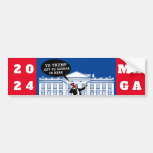 YO kommt Trump 2024 zurück Whitehouse ULTRA MAGA Autoaufkleber