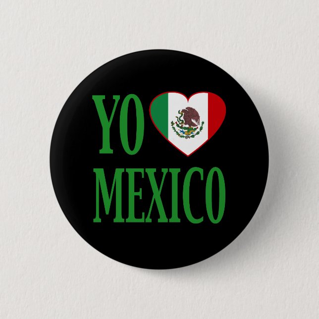 Yo Liebe Mexiko (i-Liebe Mexiko) mit Button (Vorderseite)