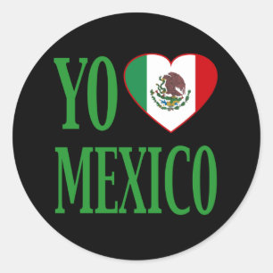 Yo Liebe Mexiko (i-Liebe Mexiko) mit Runder Aufkleber