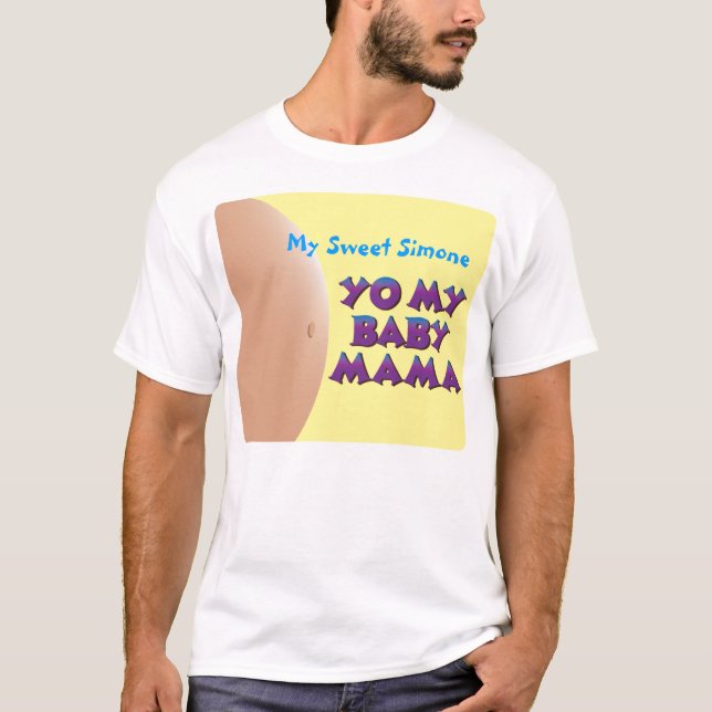 YO MA MAMAN de BÉBÉ - T-shirt pour le papa (jaune) (Devant)