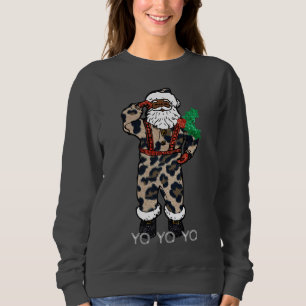 yo schwarzer Weihnachtsmann Sweatshirt