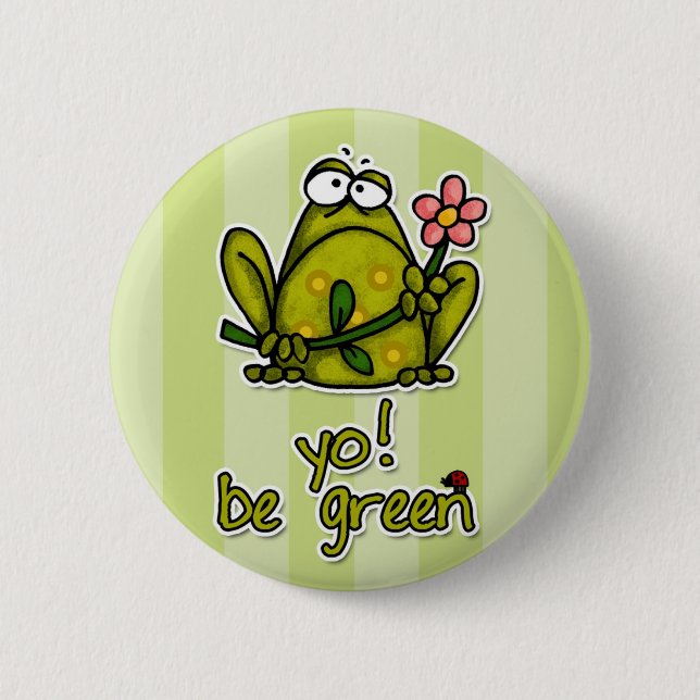 yo! seien Sie grün Button (Vorderseite)