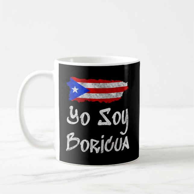Yo Soy Boricua Gift Island Puerto Rico Flag Tai Kaffeetasse (Links)