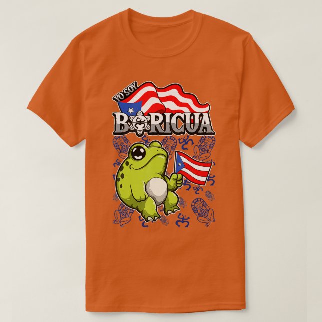 Yo Soy Boricua Puerto Rico Animals Coqui Frog T-Shirt (Design vorne)