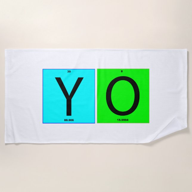 YO squares Philly Hello Strandtuch (Vorderseite)