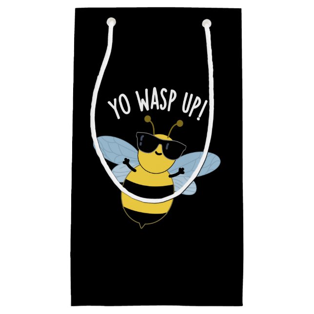 Yo Wespp Up Funny Bug Puck Dark BG Kleine Geschenktüte (Vorderseite)