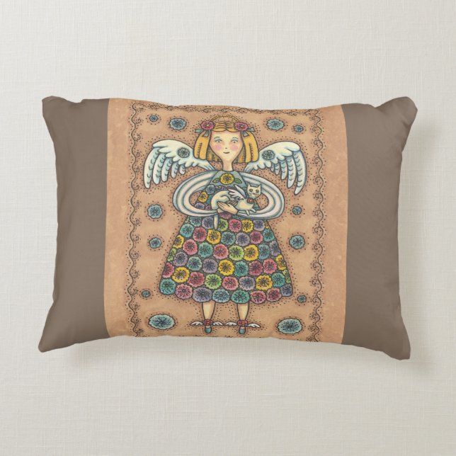 Yo Yo Quilt Angel ACCENT PILLOW Zierkissen (Rückseite)