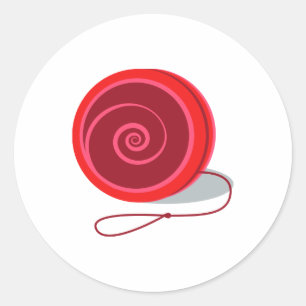 Yo-Yo Runder Aufkleber