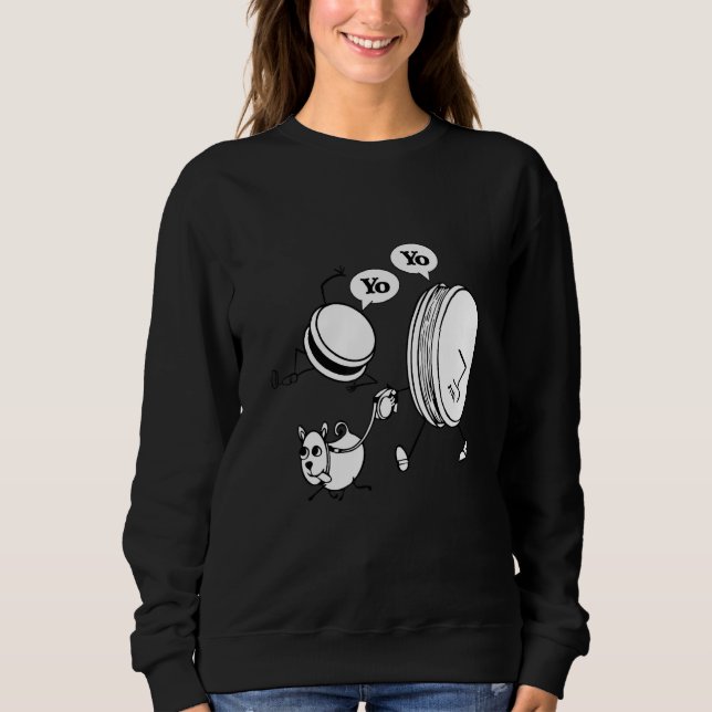 Yo Yo Walking The Dog Yoyo Toy Professional Sweatshirt (Vorderseite)